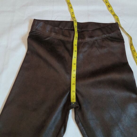Max Studio Brown Faux Leather Pull On Pants Size Medium - Picture 6 of 8